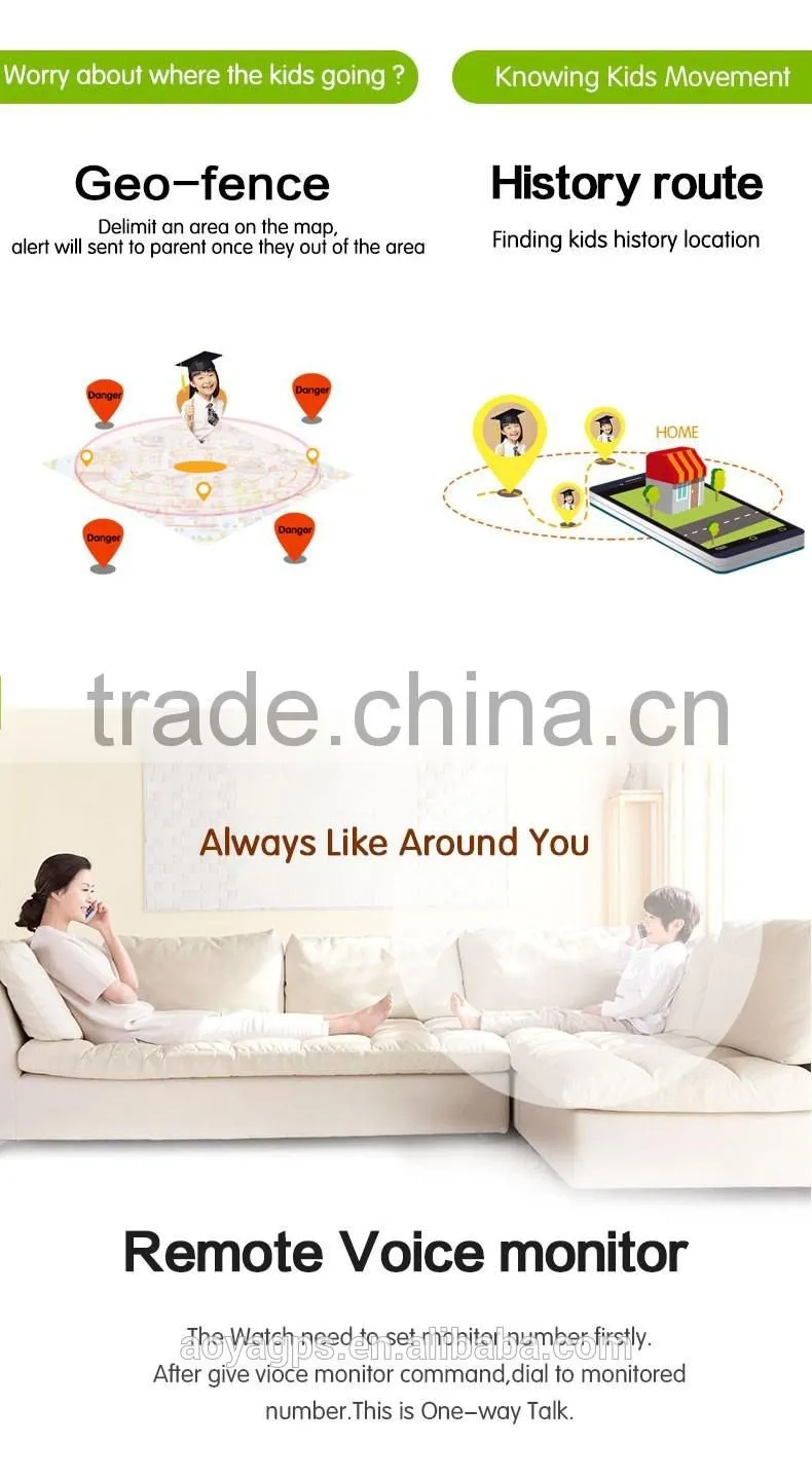 Wholesale GPS Tracker Kids Watch Phone GSM SOS Button Pedometer Touch Screen