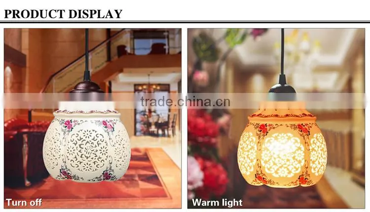 Pastel hollow designer pendant light restaurant pendant lighting