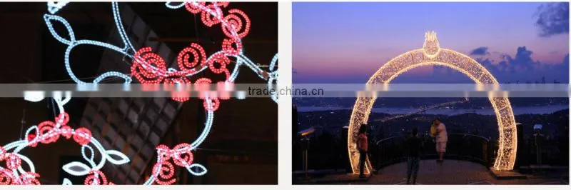 220v 240v pure white christmas decorative 13mm rope light