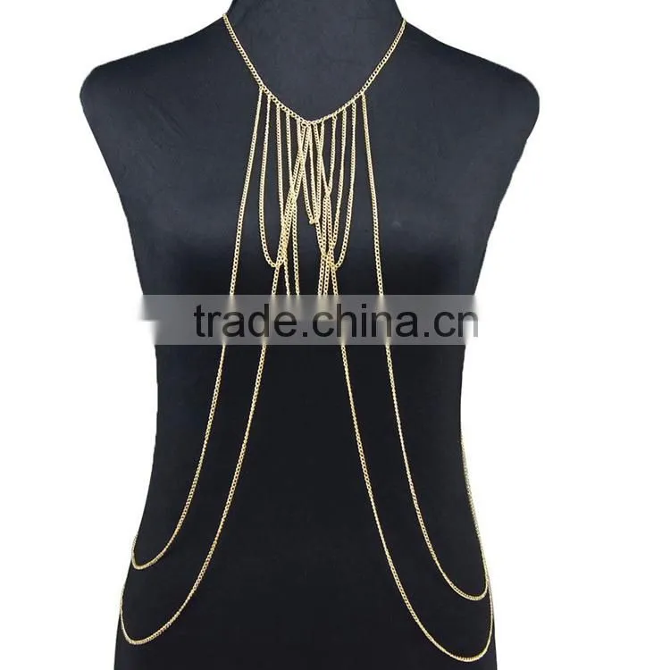 instock free sample women sexy body chain jewerly