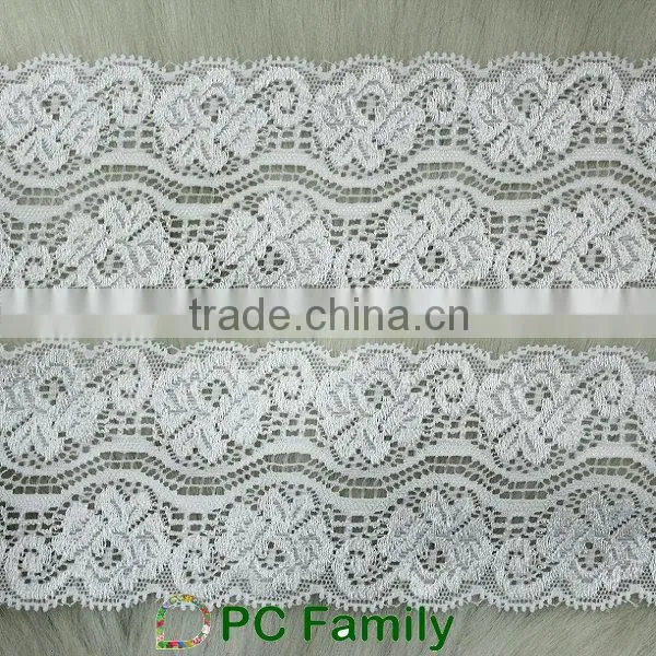 6.8cm white stretch lace