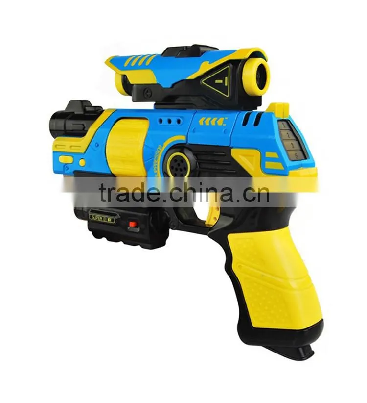 Infrared ray fighting kids plastic electric gun toy with light and sound
