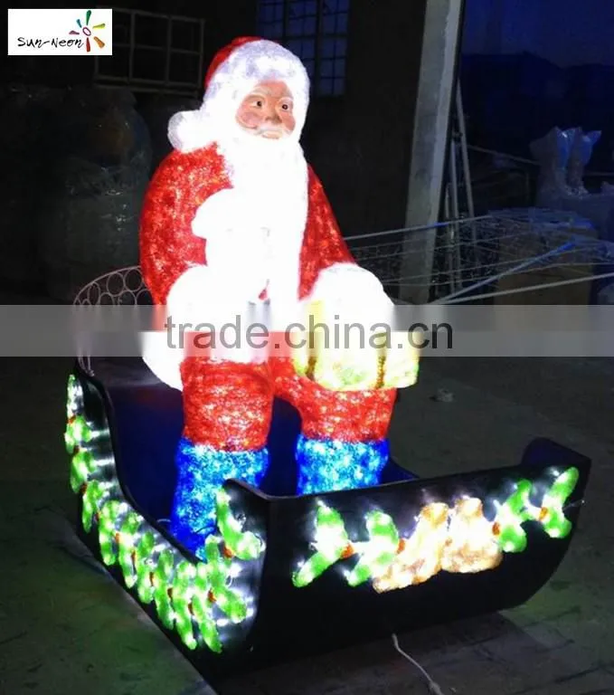 Christmas moose car santa in car christmas decoration santa sleigh decoration light christmas light with santa and reindeer