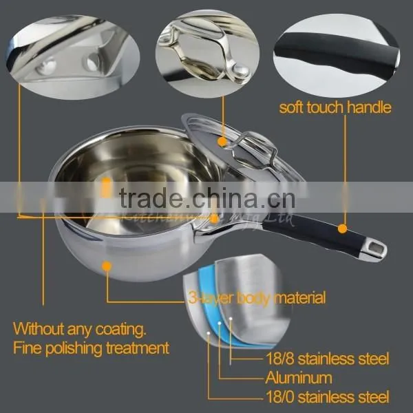 Stainless Steel Hot Pot ,Kitchen Pots ,Decorative Cookware Set