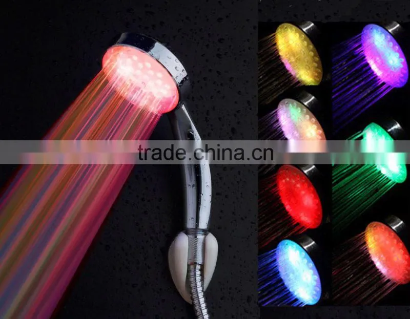 temperature seven color changing control LED hand shower head