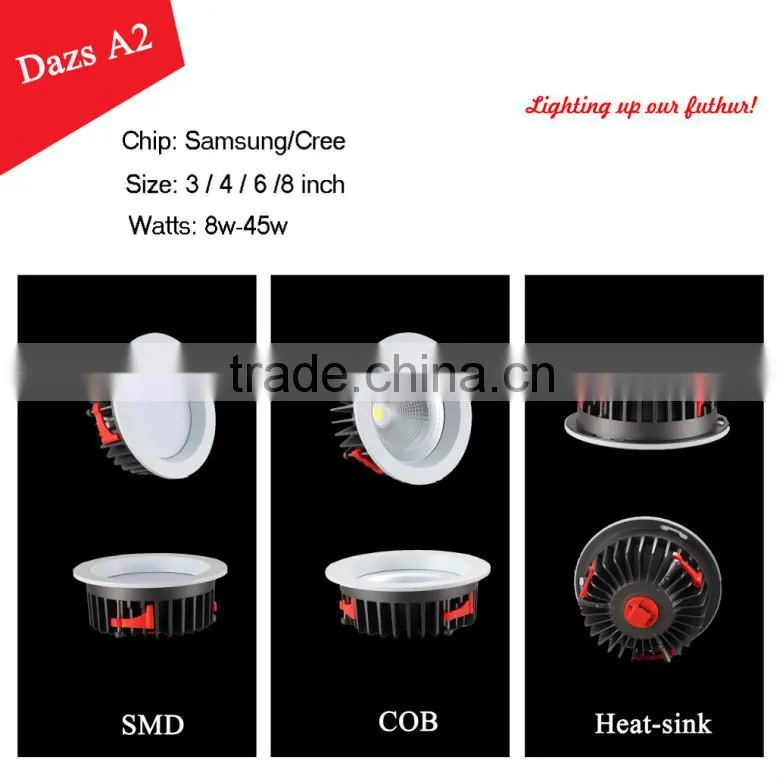 2015 hot sale splendor series 40w led downlight dimmable shenzhen manufacture