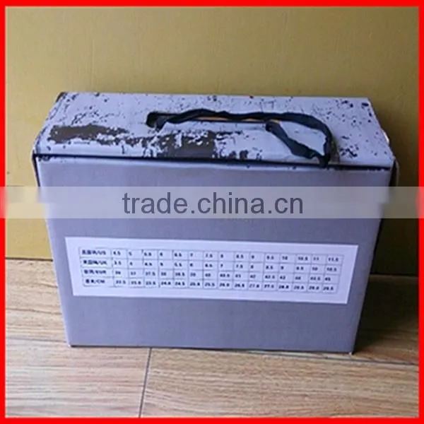 Good Design CMYK Printing Corrugated Shoes Packaging Box Wholesale Handle