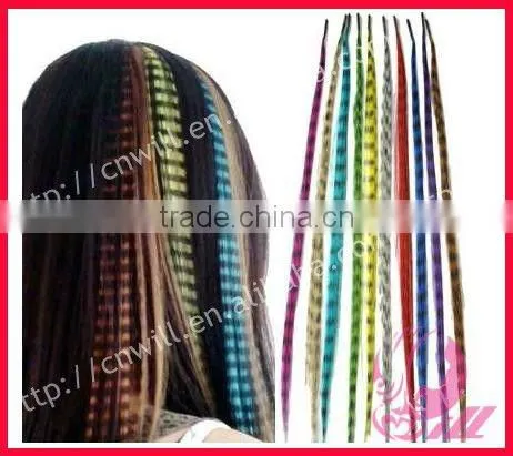 Fashion synthetic Feather hair Extension feather for highlight/ Immediate delivery