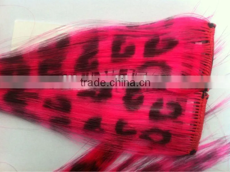pretty synthetic clip in leopard print hair extensions leopard hair extensions
