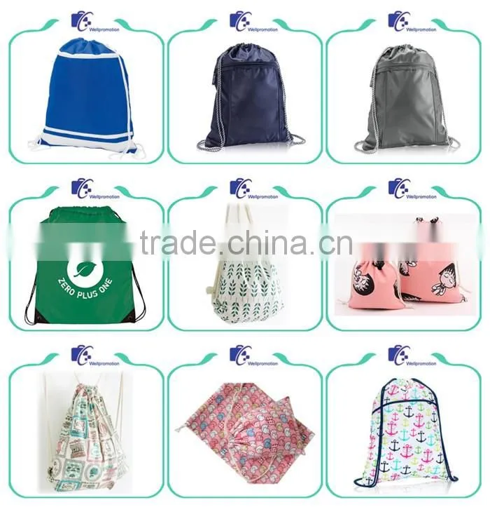 Colorful polyester football drawstring bags with logo