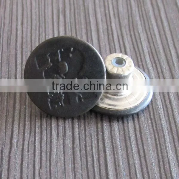 Embossed Fashion Metal Jeans Button