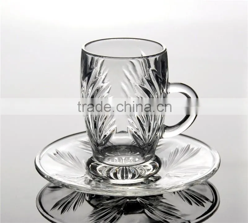 Factory Price Personlized Crystal Cup and Saucer