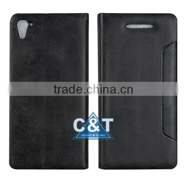 C&T Luxury pu leather wallet flip cover case for coolpad note3