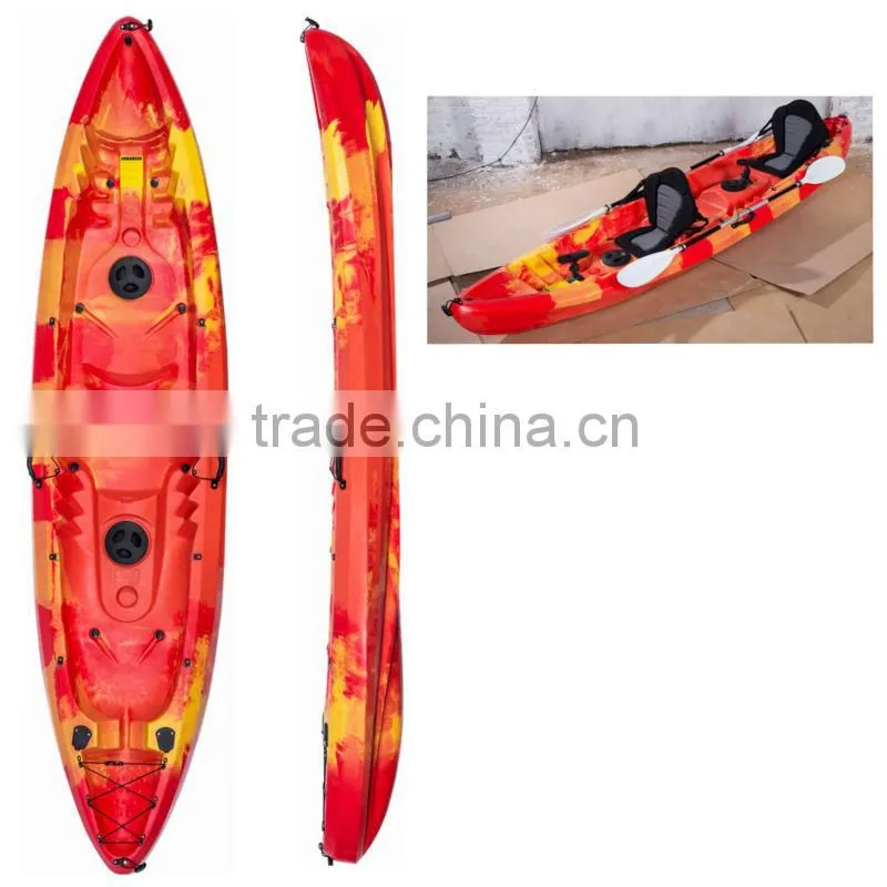 three person sit on top fishing kayak canoe boat