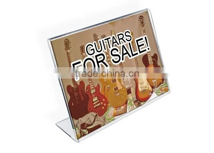 Customized acrylic sign holder 5x7 clear menu holder