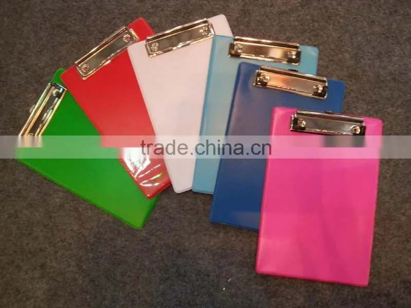 custom logo design pvc clip folder,bone folder