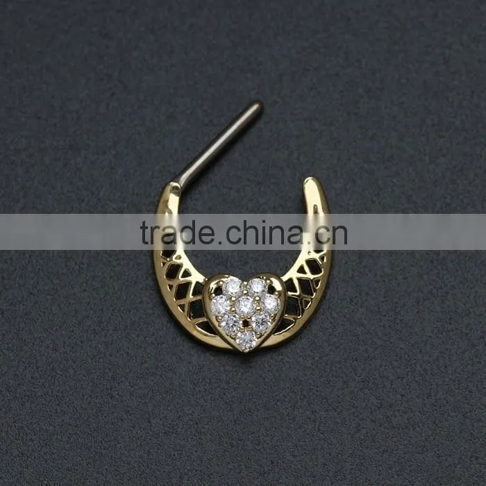 14G 316L Surgical Steel Hear Shape Nipple Shield Nipple Piercing
