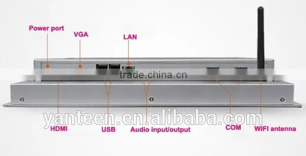 IP65 Front panel 19inch industrial touch computer with Whole aluminum alloy casing