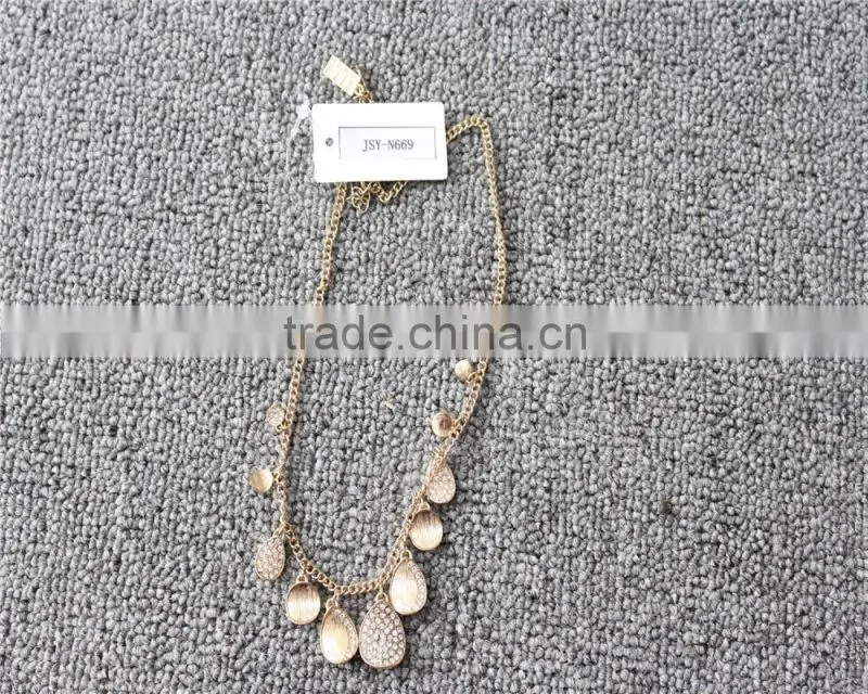 Wholesale gold plated metal charms necklace fashion jewerly N669