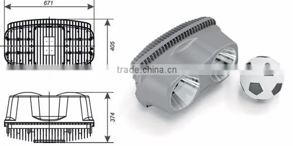 120000 lm Lumileds Chip UL TUV SAA DLC Rohs approved 1000 watt LED Flood Light
