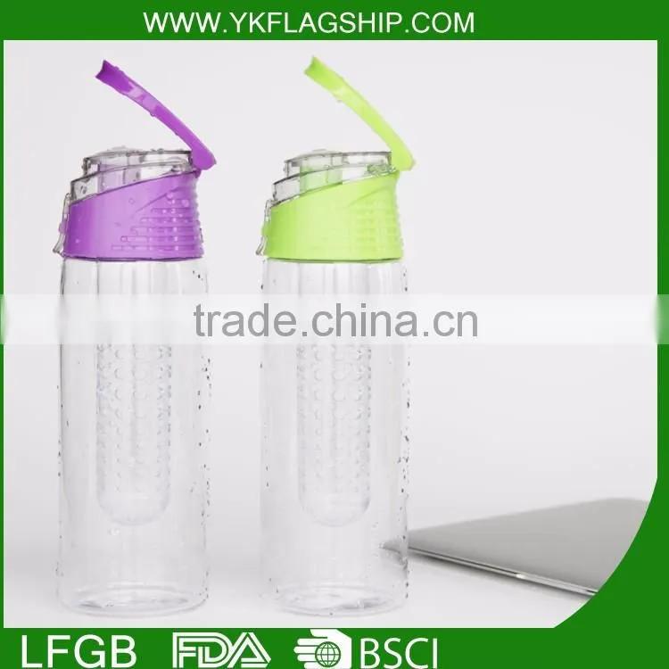 BPA Free tritan joyshaker fruit infuser clear water bottle joyshaker weights