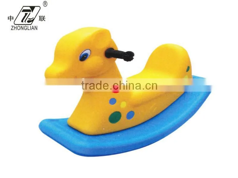 Double-color children plastic deer rocking horse