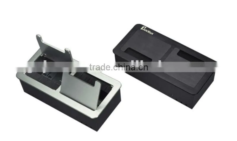 New design desktop electrical outlets 13a 2 gang socket for office furniture system