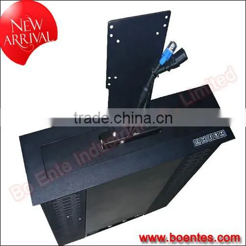 22 Inch motorized lcd lift system with Aluminum wire drawing panel/desktop electric pop up lift