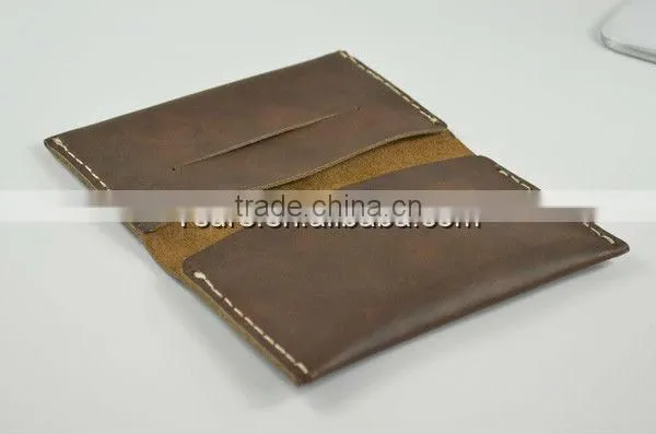 Wholesale Retro Crazy Horse Leather Generic Wallet Phone Case for iphone5
