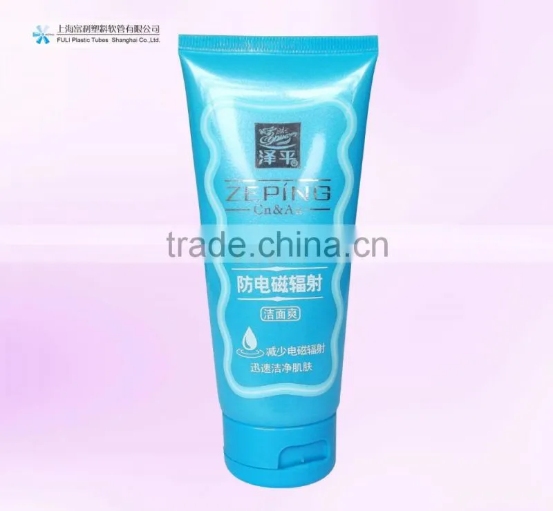 large plastic container tube packaing for hair care with flip top cap