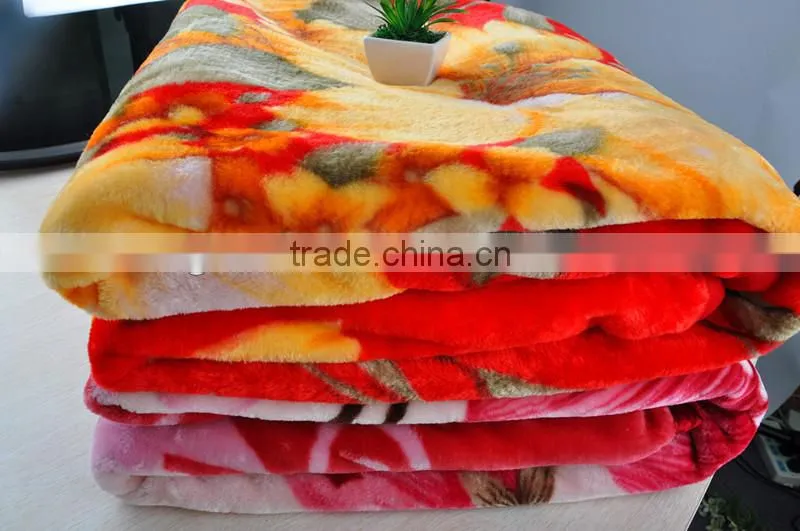 heart polar fleece fabric knitting machine blanket