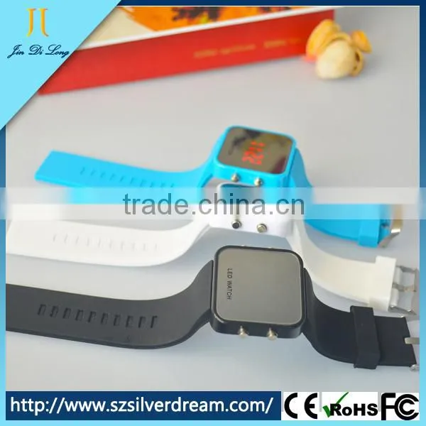 Wholesale Price Silicone Sport Mirror LED Watch Hot