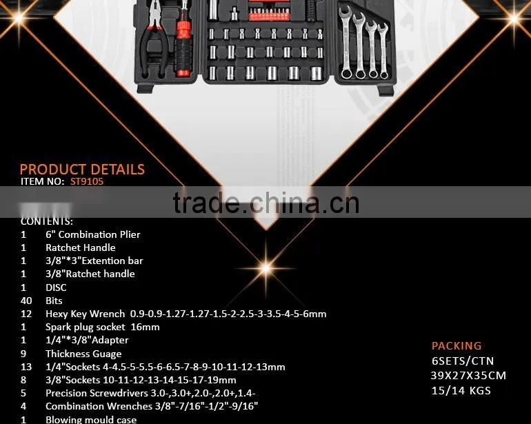 100pcs all hand tools names of combine hand tools set
