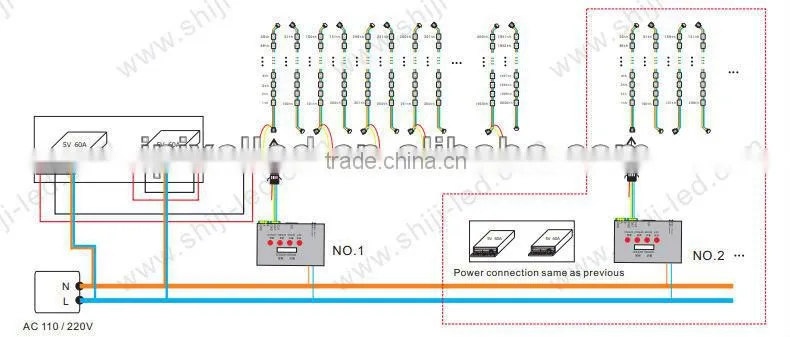 Waterproof smart pixel rgb led module ws2801 ic