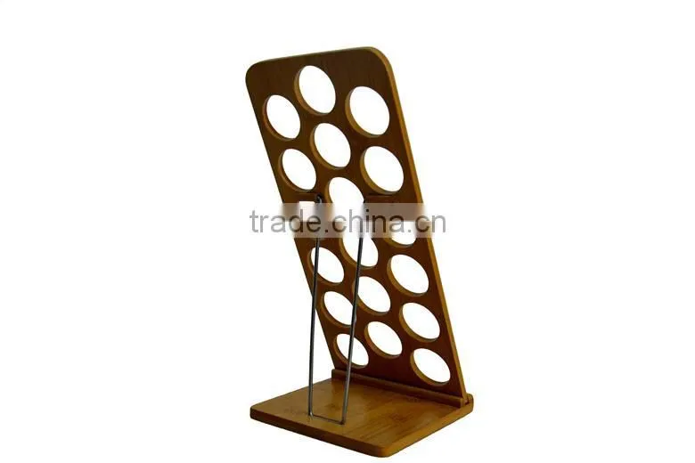 DX001/Bamboo Wooden Spice Jar Shaker Recipe Holder Rack Stand