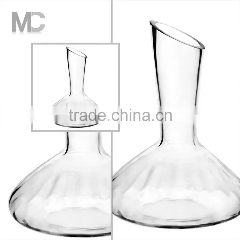 Hot Sale Ragged Modern Big Capacity Clear Glass Wine Decanter