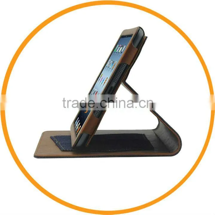 Fashion Jeans Style PU Leather Smart Cover Case for iPad Mini from Dailyetech