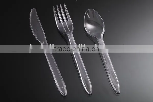 ecofriendly silver tableware plastic knife fork spoon