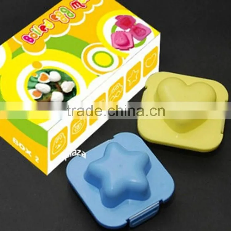 Food Grade Plastic 2pcs per Set Lovely Heart star Shaped Boiled Rice Egg Sushi Mold