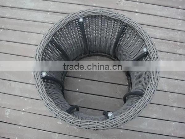 Outdoor 3Pcs Rattan Sofa Set Stacking Wicker Furniture