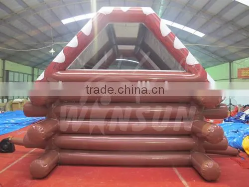 2015 outdoor commercial inflatable snow cabin tent, inflatable igloo tent