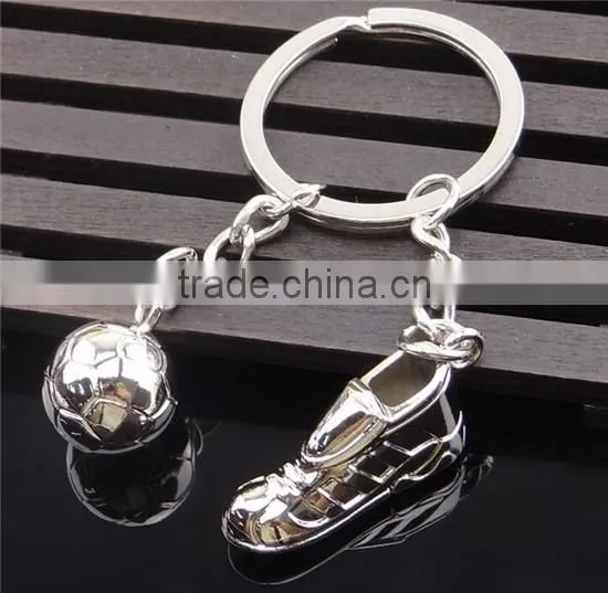 Fashion design custom 3d silver shoe keychain