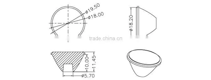 High quality led lens for street light module lens wholesale