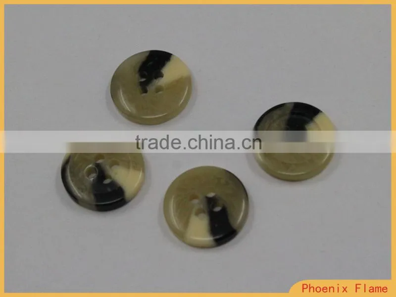 fashion light brown mixed color resin button for man's wear PH-GH278