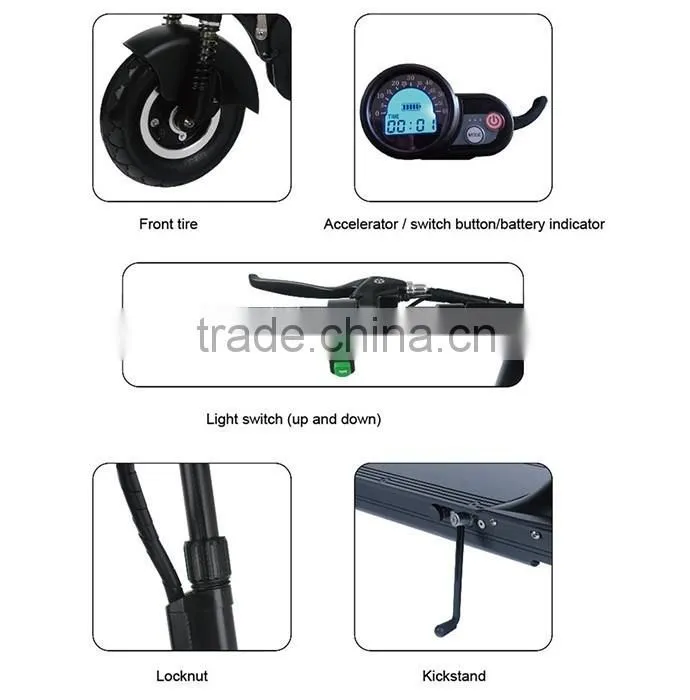 Lithium folding cheap stand up electric powered skateboard 1000w