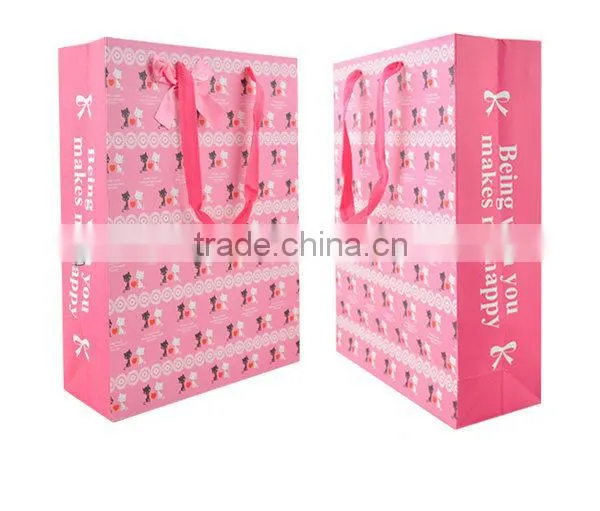 Yiwu wholesale printed handle pattern paper bag