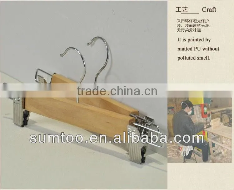 Great Quality Metal Hook Wood Trousers Hanger