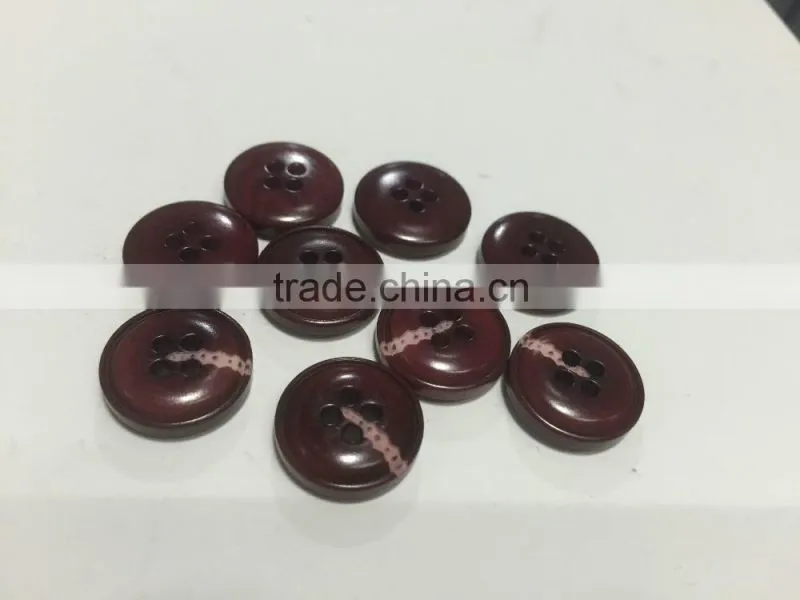 4 Holes Fancy Natural Corozo Nut Buttons