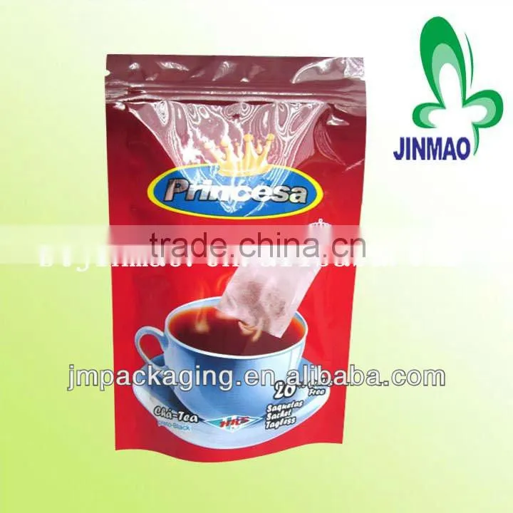 Laminated zipper bag with square bottom