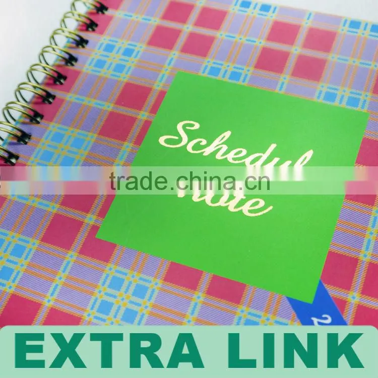 Ring spiral binding schedule notebook printing